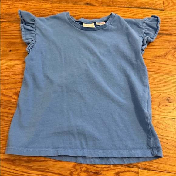 Zara Other - Zara Toddler Blue Ruffle Sleeve Tshirt size 3-4 Years